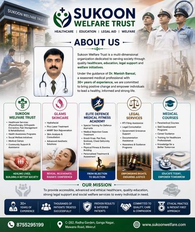 Sukoon Welfare Trust offers healthcare, education, legal aid, and welfare with expert guidance.