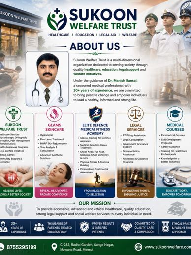 Sukoon Welfare Trust offers healthcare, education, legal aid, and welfare with expert guidance.