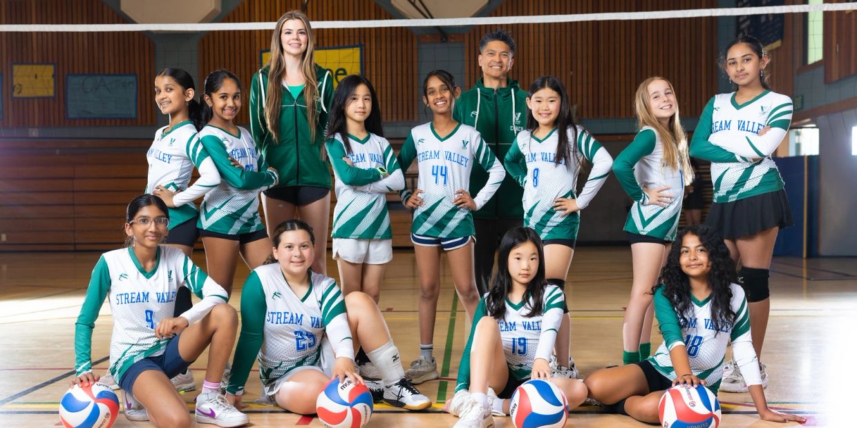 Stream Valley Volleyball U11 Team, Season 2026. Coaches: Alexander Magallon and Makenzie Jackson