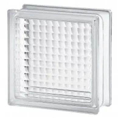 glass block cross pattern cross ribbed small 3" metric seves