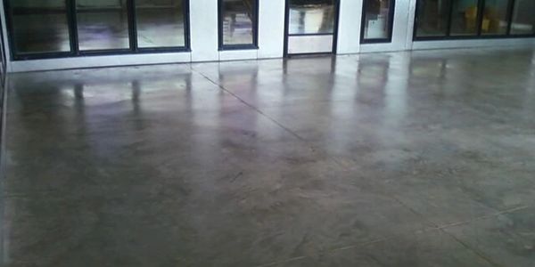 Polished concrete floor in a commercial building polished using Xtreme Hard Concrete Densifier