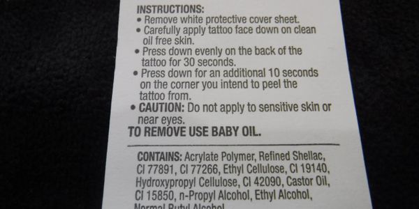 Waterless Tattoos Application Instructions