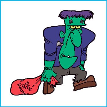 Waterless Tattoo. Halloween Monster.