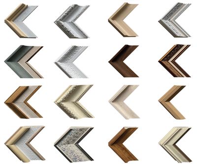 Bilderrahmen aus Holz in verschiedenen Muster und Größen. 4M Raumdesign