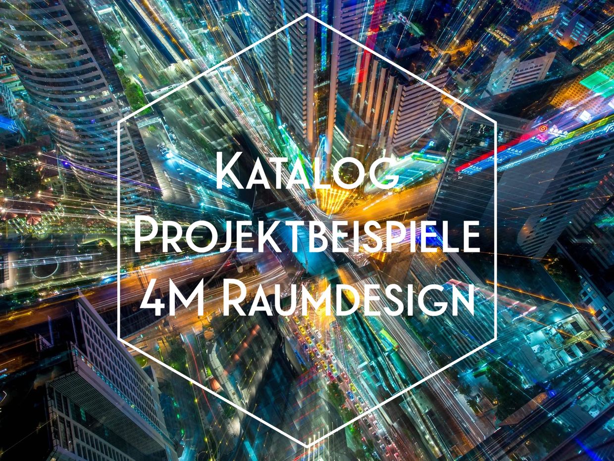Hochhäuser Bunte Lichter Stadt Katalog Projektbeispiele 4M Raumdesign Kempten