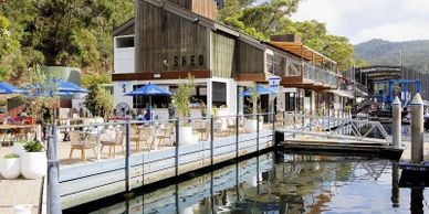 shed at akuna bay restaurant waterfront