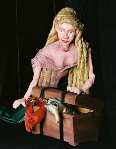 Mermaid marionette puppet from Rosalita’s Puppets 