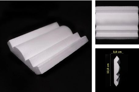 Uma das molduras mais procuradas, o peito de pombo de EPS faz a aparência do ambiente diferente.