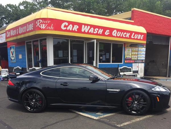 A Jaguar at the River Wash Car Wash & Lube Shop