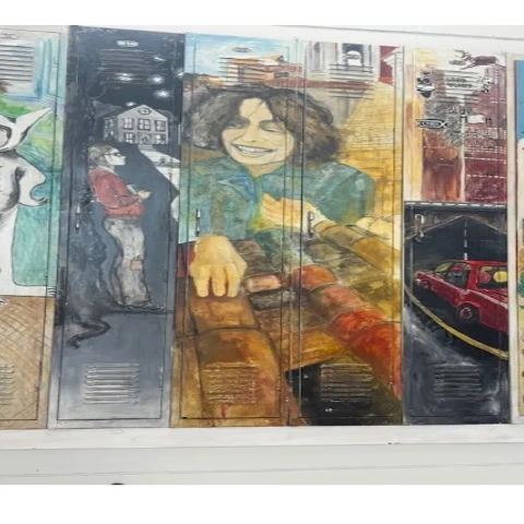 Close picture of painting