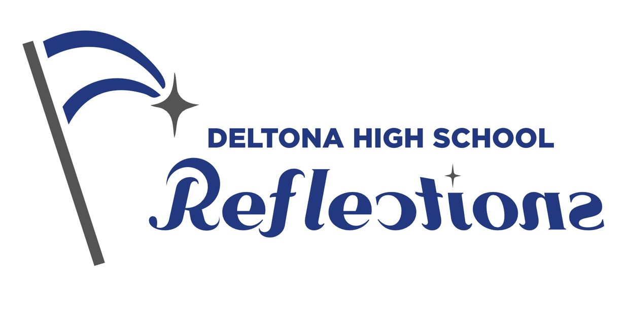 Logo for Deltona High School Reflections program with a flag and star design.
