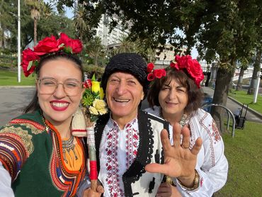 Folk Group Bulgari with the Lord Mayor of Melbourne Sally Capp and Councilor Jamal Hakim