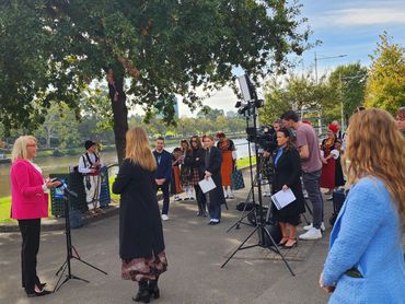 Folk Group Bulgari with the Lord Mayor of Melbourne Sally Capp and Councilor Jamal Hakim