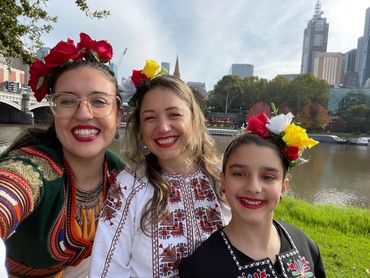 Folk Group Bulgari with the Lord Mayor of Melbourne Sally Capp and Councilor Jamal Hakim