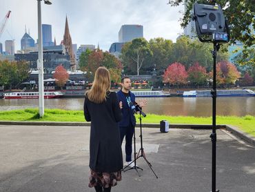 Folk Group Bulgari with the Lord Mayor of Melbourne Sally Capp and Councilor Jamal Hakim