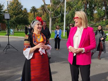 Folk Group Bulgari with the Lord Mayor of Melbourne Sally Capp and Councilor Jamal Hakim
