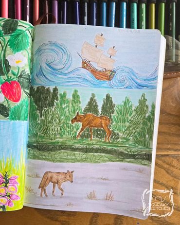 Nature Illustrations - Tombow Dual Brush Pens + Prismacolor Pencils