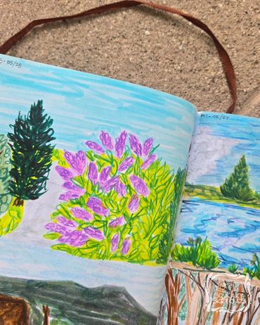 Whimsical Florals - Tombow Dual Brush Pens + Prismacolor Pencils