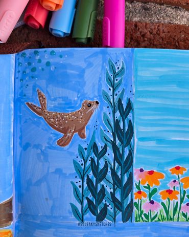 Curious Seal - Acrylic Paint Markers