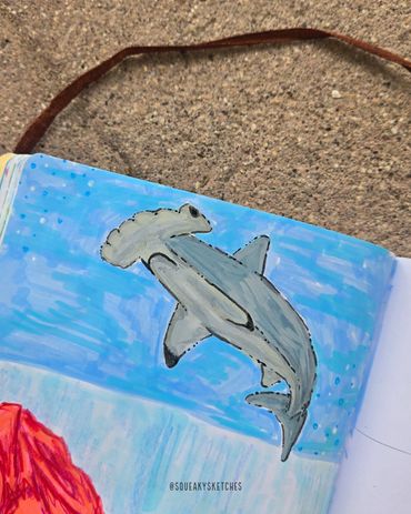 Hammer Head Shark - Acrylic Paint Markers