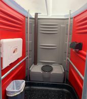 Portable toilet. Handicap Porta John. Porta Potty