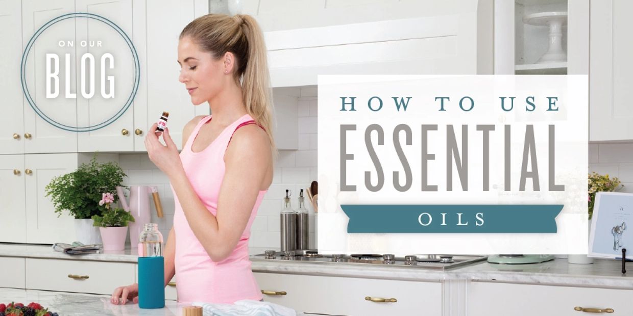 Women showing how to use essential oils