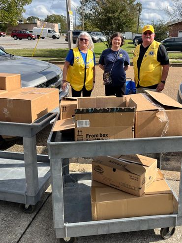 Bartlett Lions and donated food items