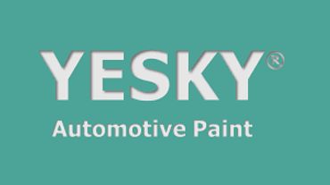 YESKY logo with Automotive Paint tagline on teal background.