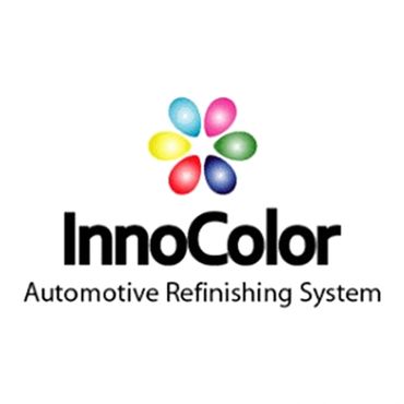 InnoColor logo with colorful petals and automotive refinishing tagline.