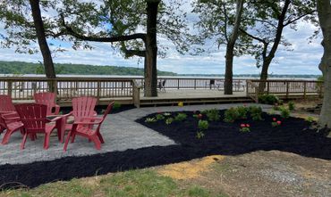 patio and mulch install