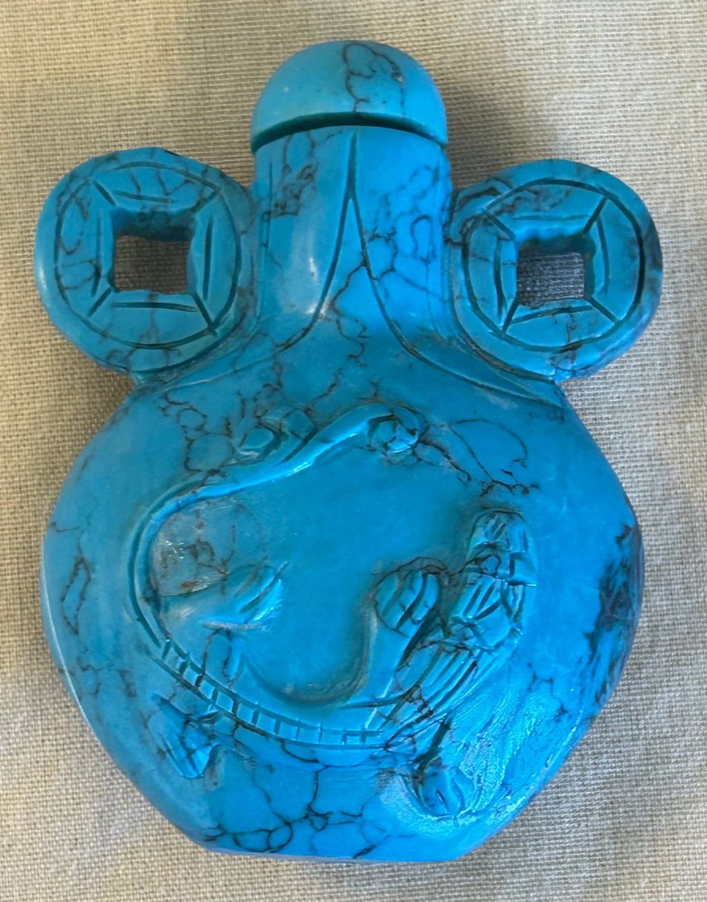 Chinese turquoise snuff bottle compare Christie’s Lot 287 9/17