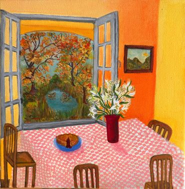 Cherry Pie (fall trees)
10 x 10 x 1 inch
Oil On Canvas
$750