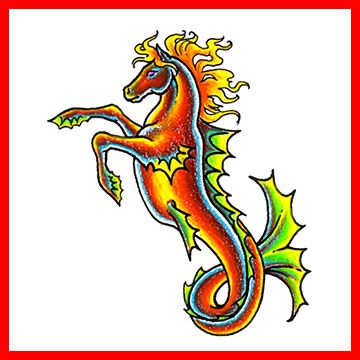 seahorse tattoo designs