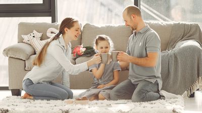 Comfortable home and happy family, residential heating and cooling