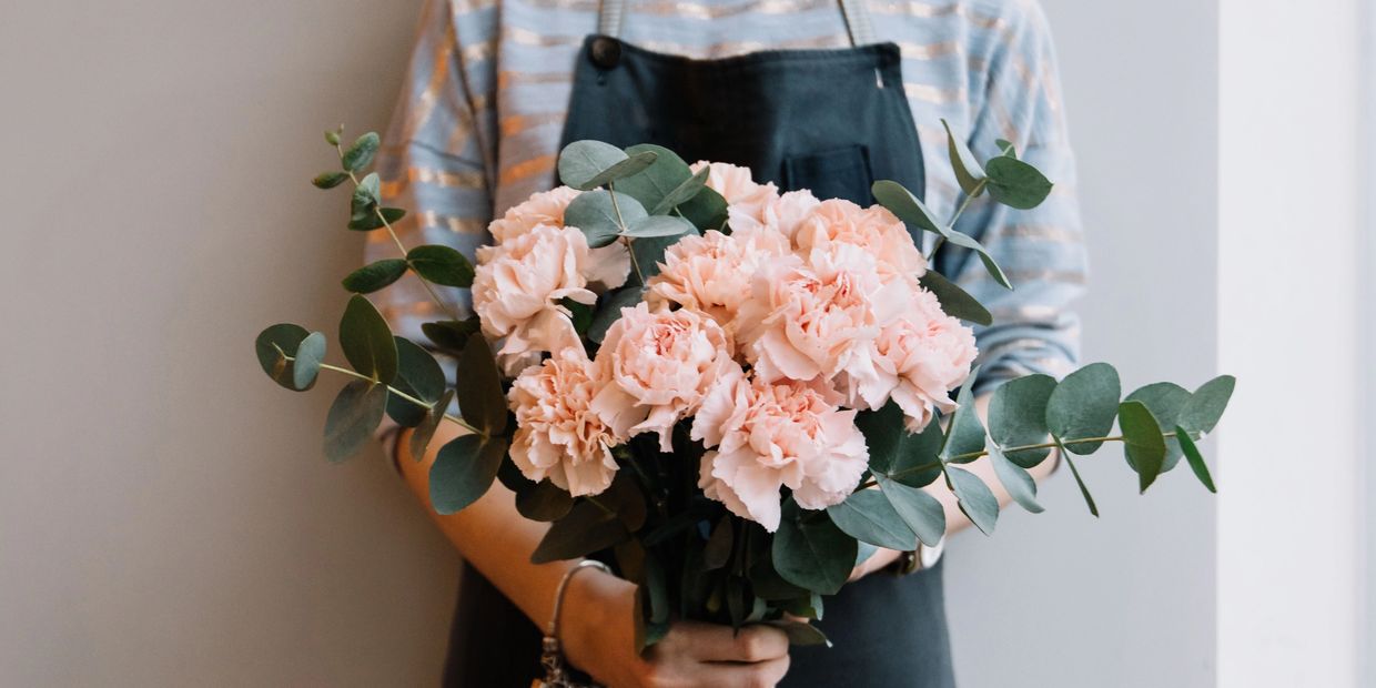 Bouquet de fleurs rose pâle