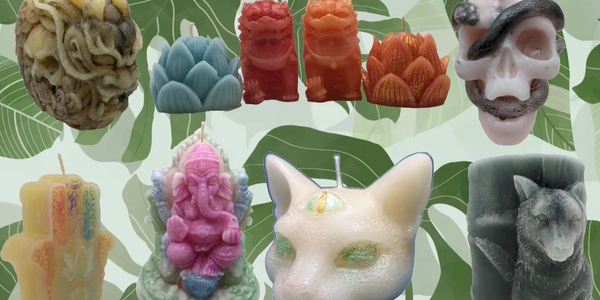ZeGen Handcrafted Soy and Beeswax Scented molded candles , figurines