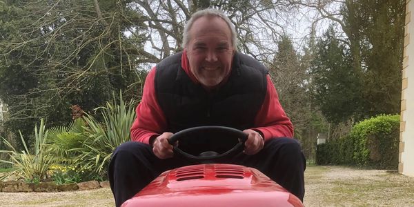 Simon on his tractor
