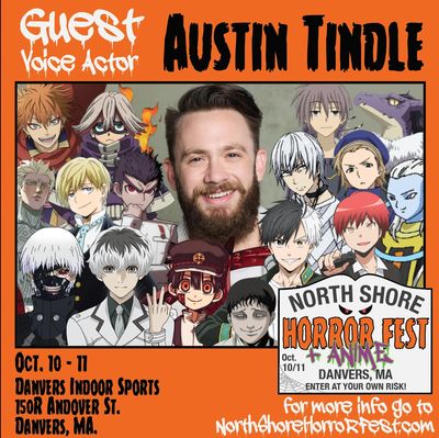 Guest voice actor Austin Tindle at North Shore Horror Fest.