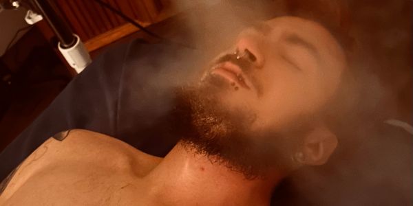 Man with facial massage