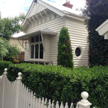 Fresh coat of paint to weatherboards