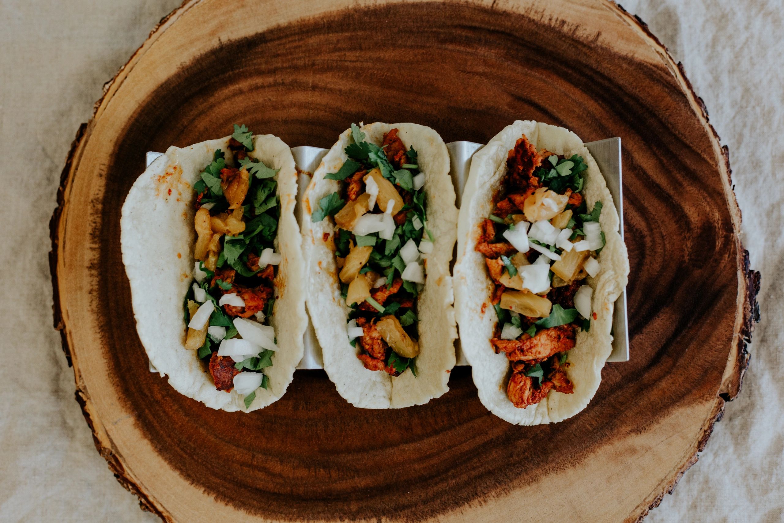 tacos al pastor by vida tacos restaurant in Homewood Illinois
