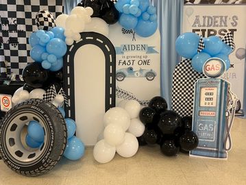 balloon and backdrops decor in dayton