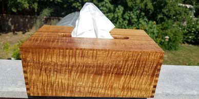 Hand made Tissue box made from Koa.