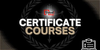 Certificate courses promotion with elegant black and gold design.