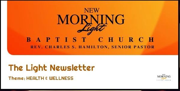 The Light Newsletter heading with the May  theme: Health & Wellness