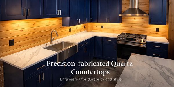 Quartz kitchen countertops near me – backsplash in Boardman, OH.