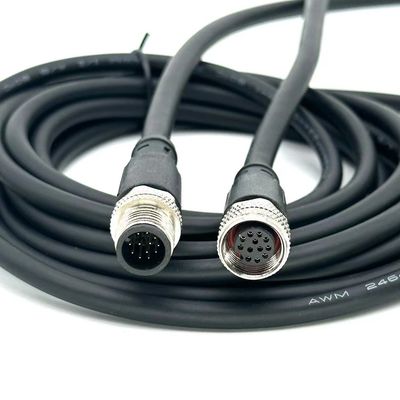 M12 plug sensor connector cable male and female circular connector 2/3/4/5/6/8pin