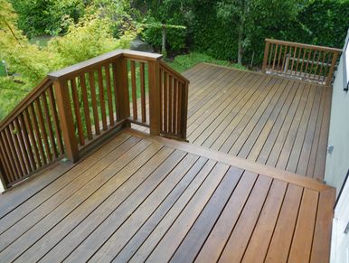 Semi-transparent deck staining and refinishing