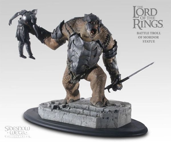 Battle troll of  Mordor. Statua di polyston originale Il Signore degli Anelli Sideshow Weta