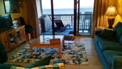 Perfect living room view of Destin's beach and emerald gulf.